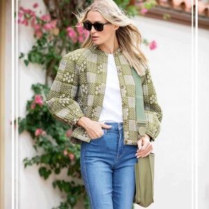 Julia Amory Devon Quilted Moss Green Jacket